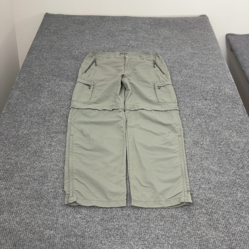 REI Convertible Pants Womens 12P Sage Green Nylon Cargo Hiking Outdoor Utility
